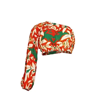 Blusa asimétrica Ocaso J&B para Dama color Naranja