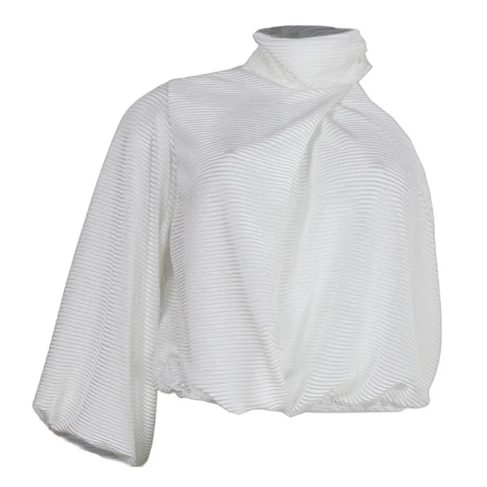 Blusa asimétrica Danna J&B para Dama color Blanco