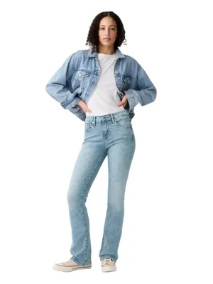 Jeans GAP para mujer corte bota mezclilla lavado ligero talla 34