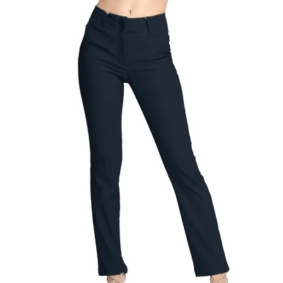 Pantalón recto con bolsas
Marino
