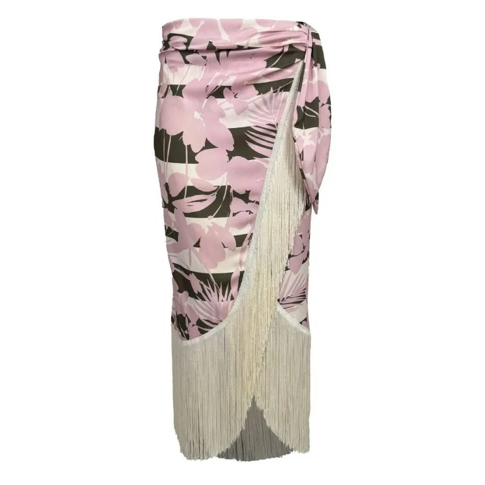 Falda estampada Frange J&B Beige