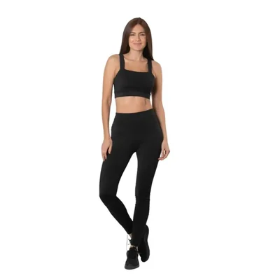 Conjunto deportivo Baleev Fit eco-friendly Top y Malla color negro