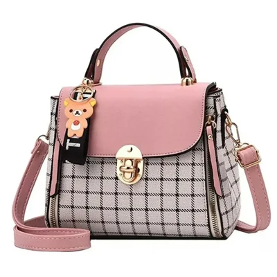 Bolso De Mano Bandolera Cruzado Color Rosa