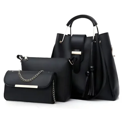 Set de 3 Bolsas para Mujer Crossbody Color Negro