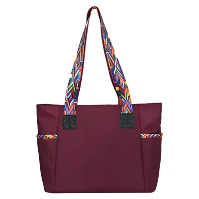 Bolso de Hombro de Tela Oxford Gran Capacidad Color Violeta