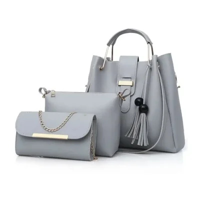 Set 3 Bolsas de Moda para Mujer Color Gris