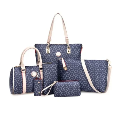 Set de 6 Bolsas para Mujer Estampadas Color Azul