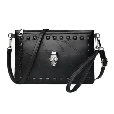 Bolso De Calavera Estilo Gótico Color Negro
