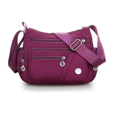 Bolso Multifuncional Impermeable Y Antirrobo Color Violeta