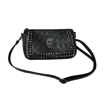 Bolso Bandolera de Mujer Gótico Color Negro