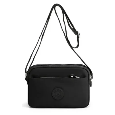 Minibolso Bandolera de Nailon para Dama Color Negro