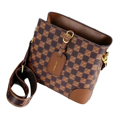 Bolso Para Mujer De Cuero Gran Capacidad Color Café