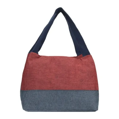 Bolso Bolso Cuadrado Cosmético Azul/Rojo