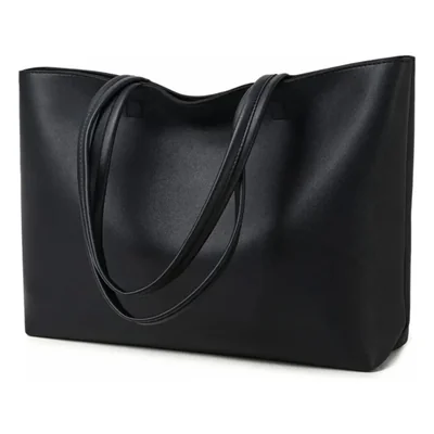 Bolso De Moda Cuero Pu Alta Capacidad Para Mujer Color Negro