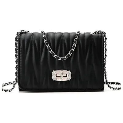 Bolsos Hombro para Dama con Cadena Elegante Color Negro