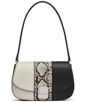 Bolso de hombro Calvin Klein Alina Flap Black Multi Snake