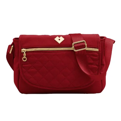 Bolsa crossbody luckyly múlticompartimento repelente al agua arya rojo
