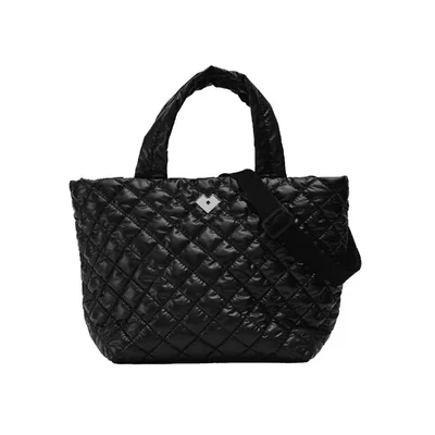 Bolsa tipo tote luckyly múlticompartimentos repelente al agua luxe negro