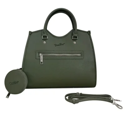 Bolso de dama Michel Domit color Verde olivo