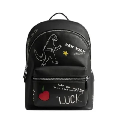 Backpack Coach Chareter Skerch Print