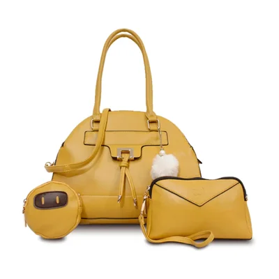 JGO. DE BOLSAS DE DAMA MCCARTHY MODELO BOL-01 MOSTAZA
