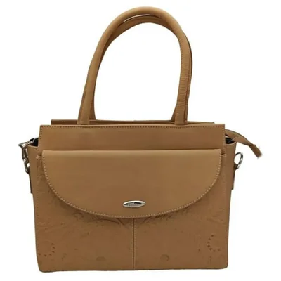 Bolsa en Piel Vacuno Cincelada Fana Francis Camel