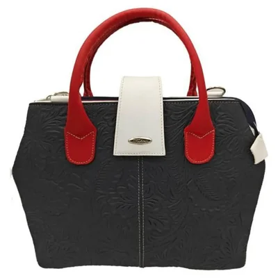 Bolsa en Piel Vacuno Cincelada Fana Marbella Multicolor
