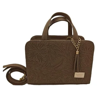 Bolsa en Piel Vacuno Cincelada Fana Patricia Avellana