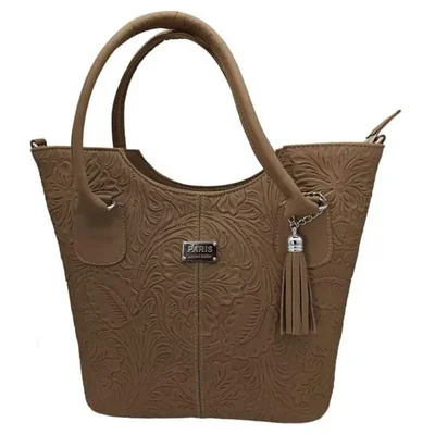 Bolsa en Piel Vacuno Cincelada Fana Wendy Avellana