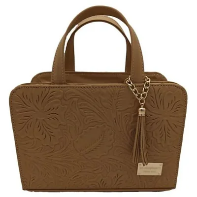 Bolsa en Piel Vacuno Cincelada Fana Patricia Camel