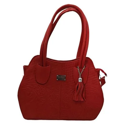Bolsa en Piel Vacuno Cincelada Fana Cleopatra Rojo