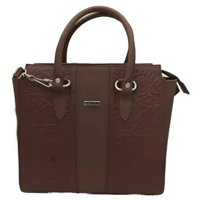 Bolsa en Piel Vacuno Cincelada Fana Camila Chocolate