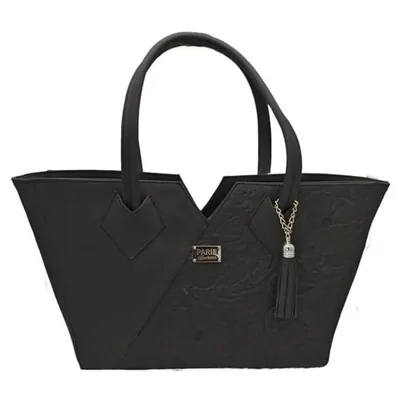 Bolsa en Piel Vacuno Cincelada Fana Lorena Negro