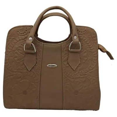 Bolsa en Piel Vacuno Cincelada Fana Thaliss Avellana