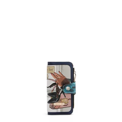 Cartera Nicole Lee Azul Marino con Broche Bifold Emotion SS26