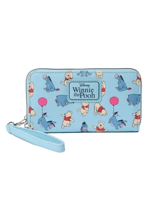 Bolso de mano tipo cartera Disney Eeyore Pooh de piel sintética azul