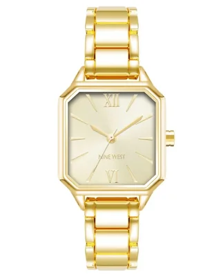 Pulsera Watch Nine West para mujer cristal mineral tono dorado