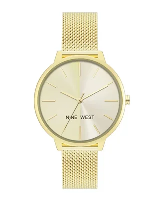 Pulsera Watch Nine West Sunray con esfera de malla 40 mm para mujer