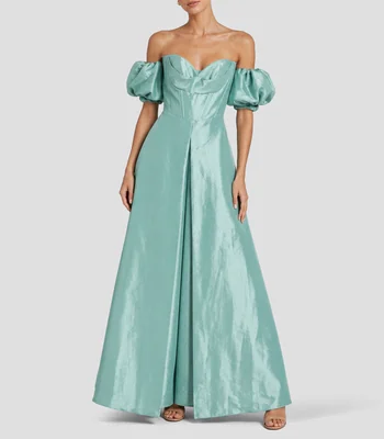 Vestido largo liso Mujer
