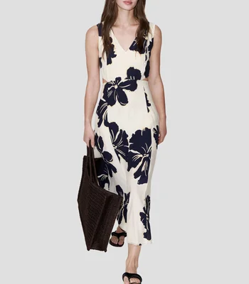 Vestido casual largo estampado Mujer