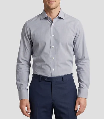 Camisa a rayas manga larga Hombre