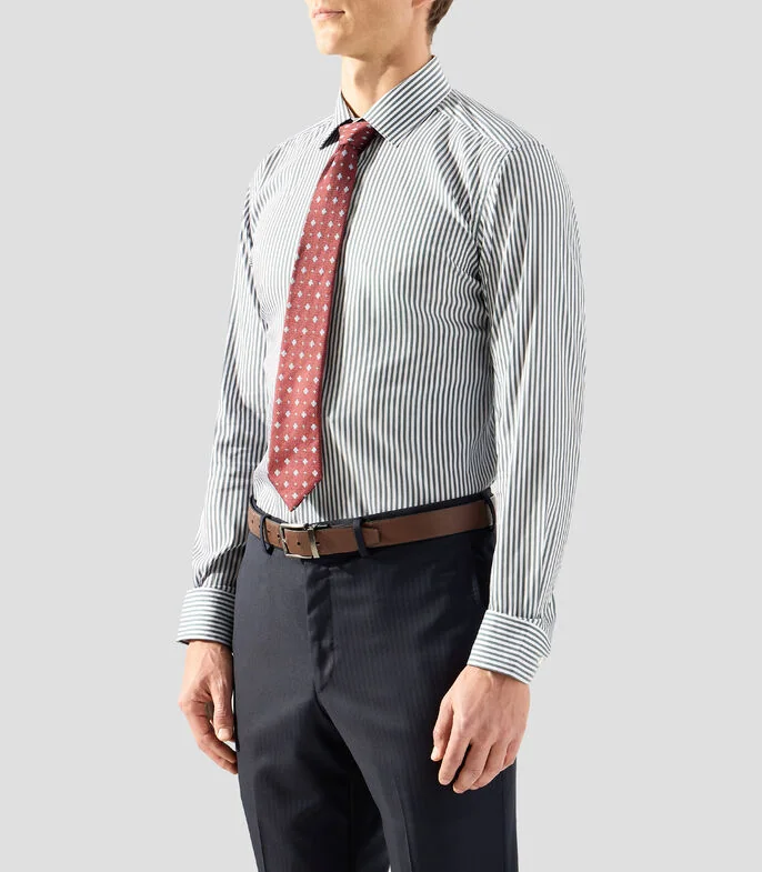 Camisa a rayas manga larga Hombre