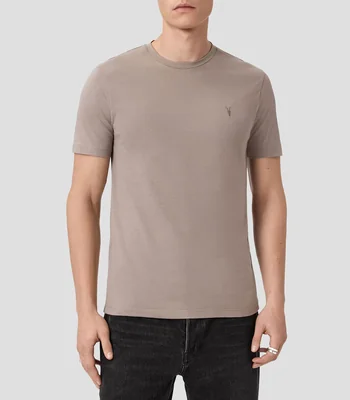 Playera cuello redondo manga corta estampada Hombre
