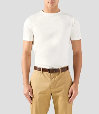 Playera cuello redondo manga corta lisa Hombre
