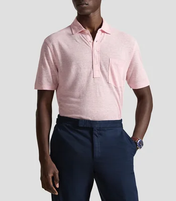 Playera tipo polo manga corta lisa Hombre