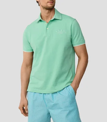Playera Tipo Polo Manga Corta Lisa Hombre