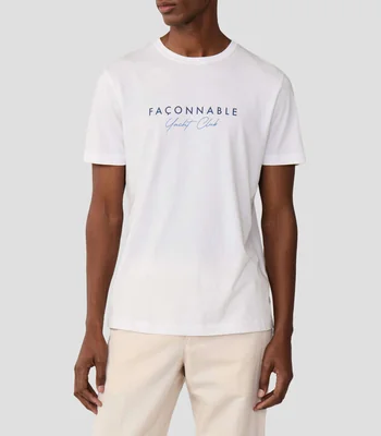 Playera cuello redondo manga corta estampada Hombre