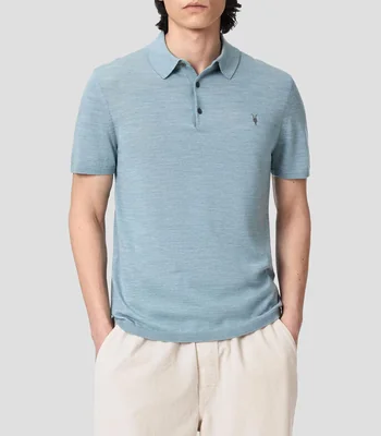 Playera tipo polo manga corta lisa Hombre