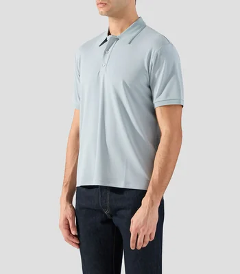 Playera tipo polo manga corta lisa Hombre