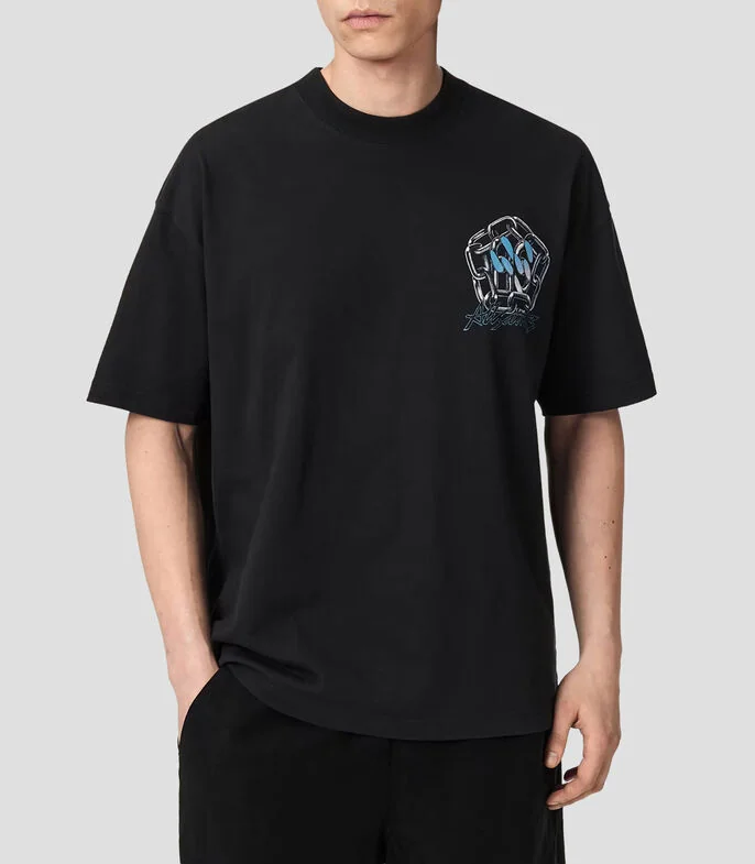 Playera cuello redondo manga corta con estampado Hombre